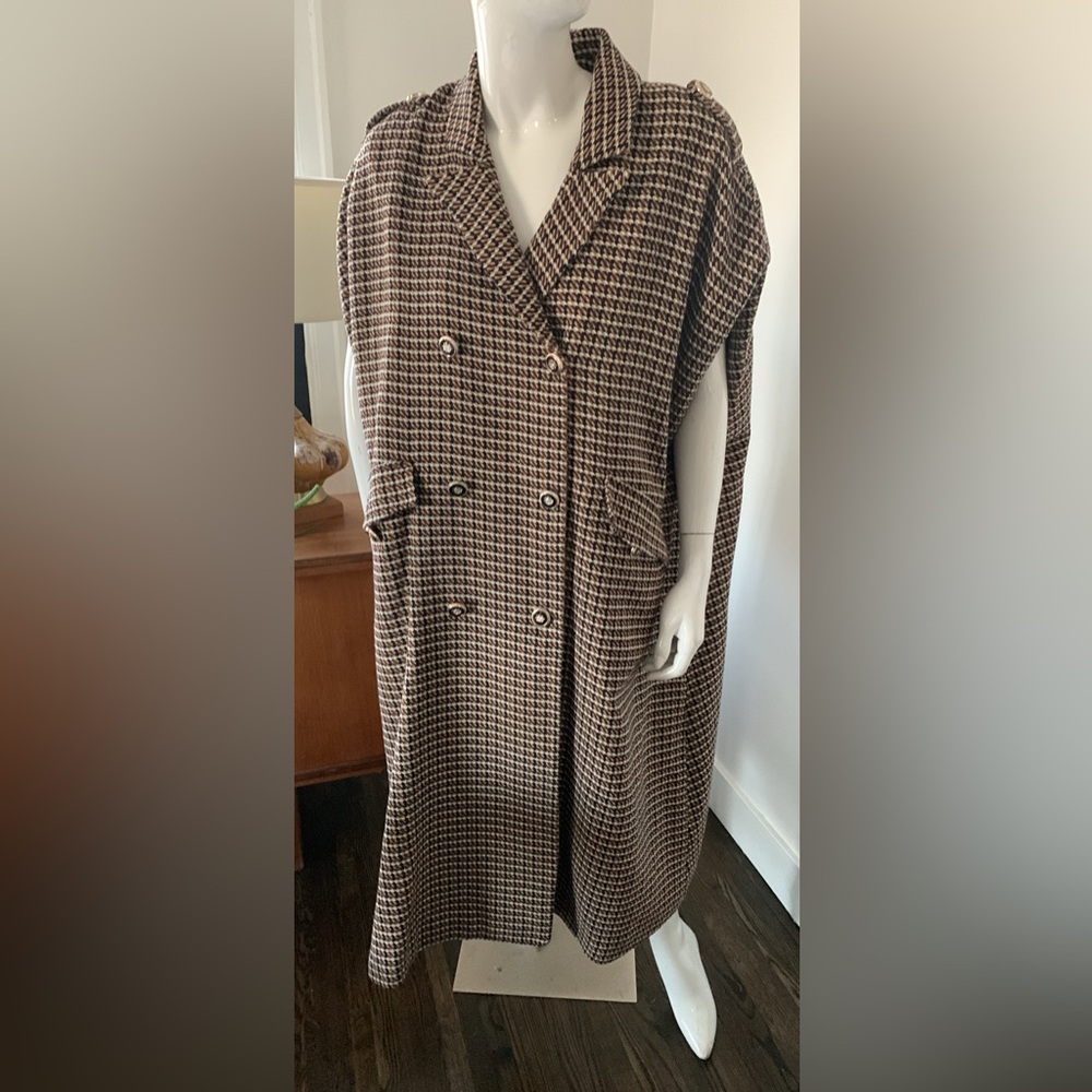 Chic Houndstooth Long Cape size 10-12 - Picture 2 of 9